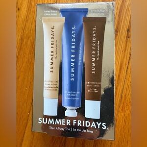 Summer Fridays Lip & Mask Trio - Blue, Cream, Brown